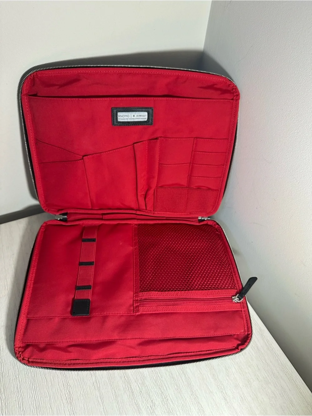 Knomo Slim Black Laptop and Document Bag